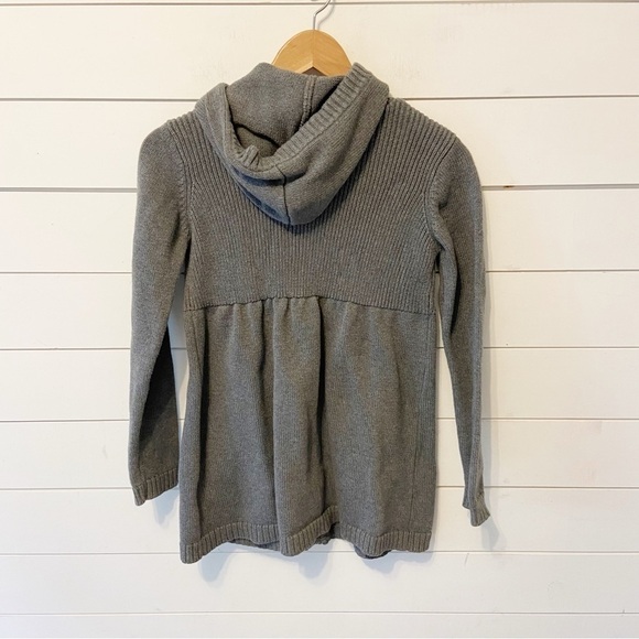 Hanna Anderson | Knit Long Hooded Embroidered Cardigan Sweater Size 150- US 12 - Picture 2 of 10